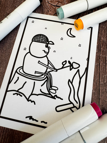 Camping Coloring Page Bundle
