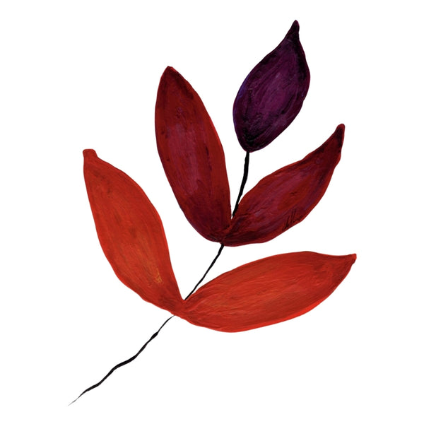 Colorful Falling Autumn Leaf Waterproof Vinyl Sticker | Hand-Painted 3-Inch Decal for Water Bottles, Laptops & Journals