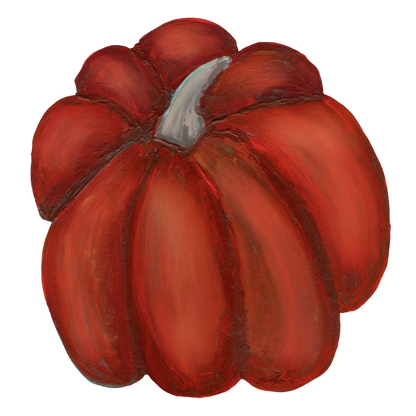 Autumn Pumpkin Waterproof Vinyl Sticker | Hand-Painted 3-Inch Decal for Water Bottles, Laptops & Journals