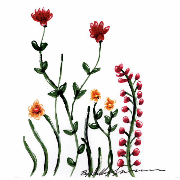 Red and Yellow Prairie Flowers Waterproof Vinyl Sticker | Hand-Painted 3-Inch Decal for Water Bottles, Laptops & Journals (Copy)